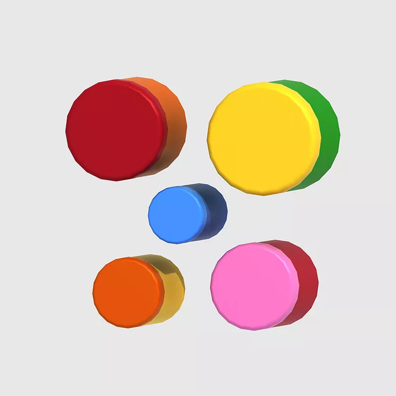 পারকাশন বাজানো রঙিন ড্রামস